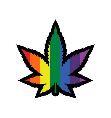 Rainbow Marijuana Leaf Lapel Pin | LGBT Jewelry Lapel Pins