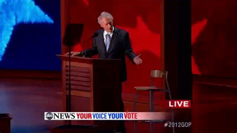 Clint Eastwood Talking to Empty Chair | Gifrific