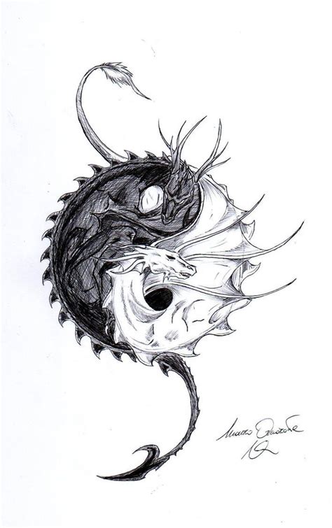 dragon ying yang by GhostShark94 | Dragon tattoo designs, Dragon tattoo ...