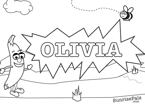 Olivia Name Graffiti Coloring Pages Coloring Pages