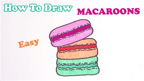 Drawing and Coloring Macaroons | Easy Drawing for Kids & Toddlers #6 - YouTube