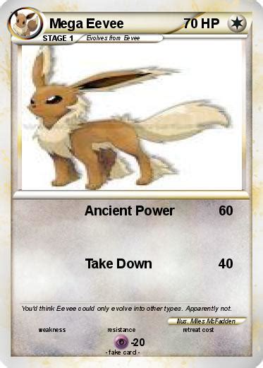 Pokémon Mega Eevee 9 9 - Ancient Power - My Pokemon Card