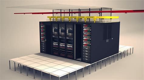 3d model network data center