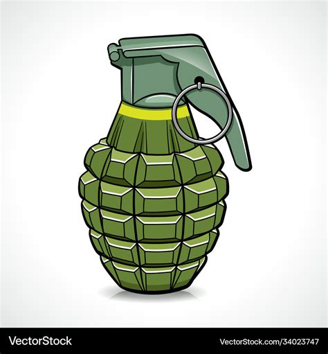 Hand grenade cartoon design Royalty Free Vector Image