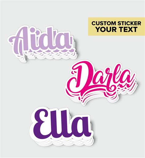 Custom Name Stickers Custom Laptop Stickers Laptop Stickers | Etsy