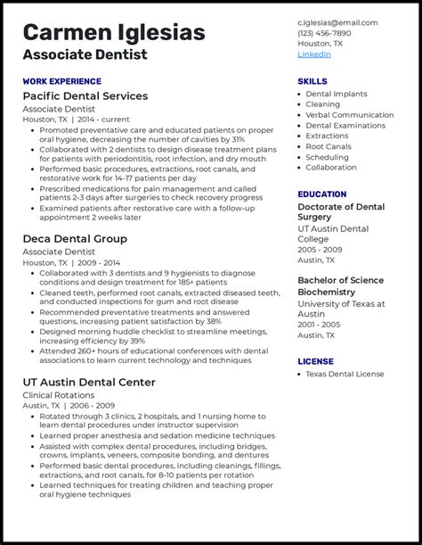 Dentist Resume Examples For 2023 (Template And Guide), 49% OFF