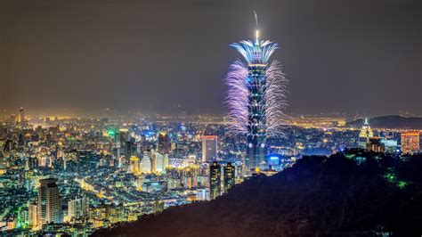 Taipei 101 Fireworks Taiwan UHD 4K Wallpaper | Pixelz