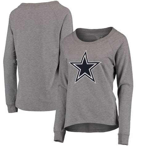 Dallas Cowboys Women's Pullover Sweatshirt - Heathered Gray