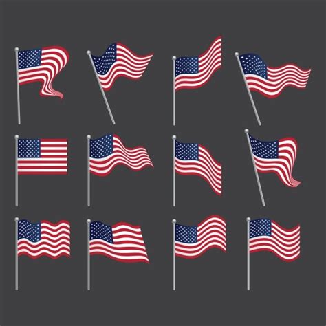 Free Vector | United states flags collection