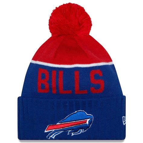 Men's Buffalo Bills New Era Royal On-Field Sport Knit Hat with Pom - NFLShop.com