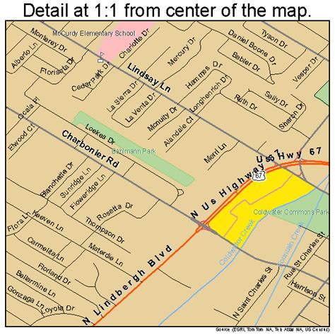 Florissant Missouri Street Map 2924778