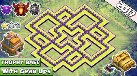 New! BEST Town Hall 7/TH7 TROPHY Base 2017! | Town Hall 7 Trophy Base Design/Layout - Clash of ...