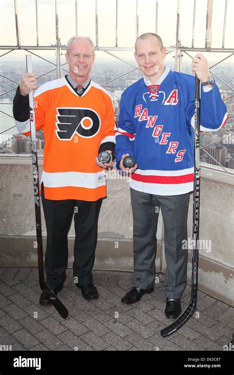 Philadelphia Flyers alumnus Mark Howe and New York Rangers alumnus Adam ...