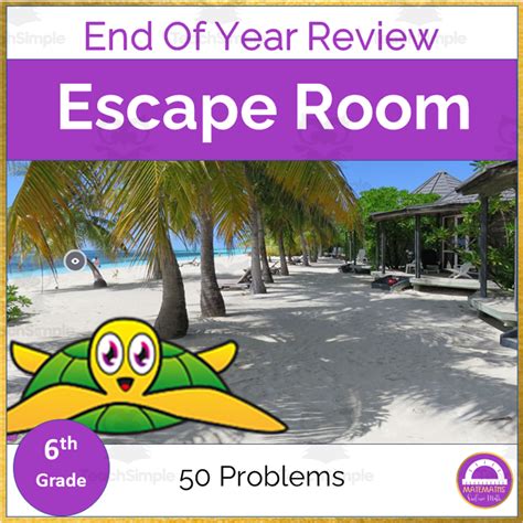 Summer 6th Grade Math Review | Digital Escape Room by Teach Simple