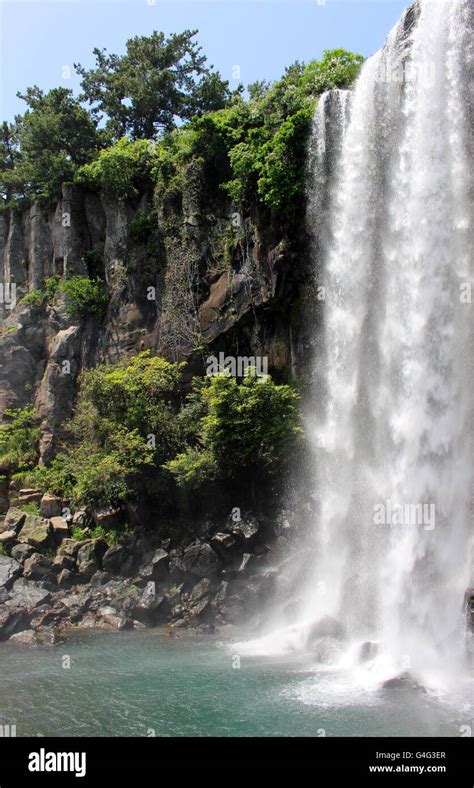 Jeju island waterfall hi-res stock photography and images - Alamy