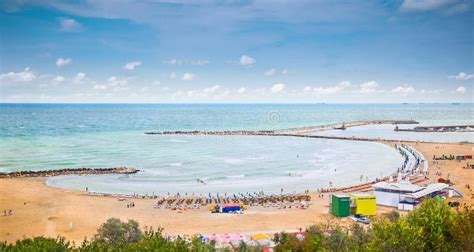 Beautiful Sand Beach On Black Sea ,Constanta, Romania. Stock Photo - Image of holiday, group ...