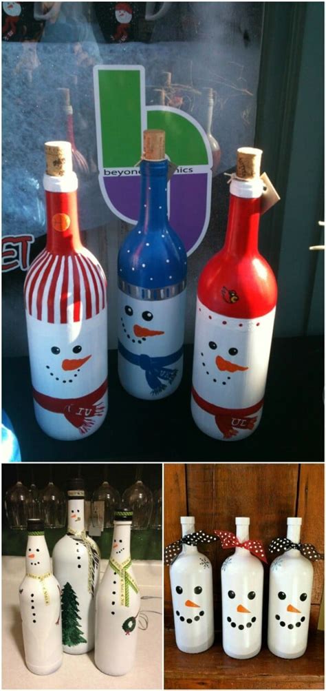 20 Festively Easy Wine Bottle Crafts For Holiday Home Decorating - DIY & Crafts