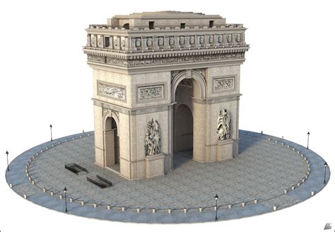 Arc triomphe paris 3D - TurboSquid 1281816