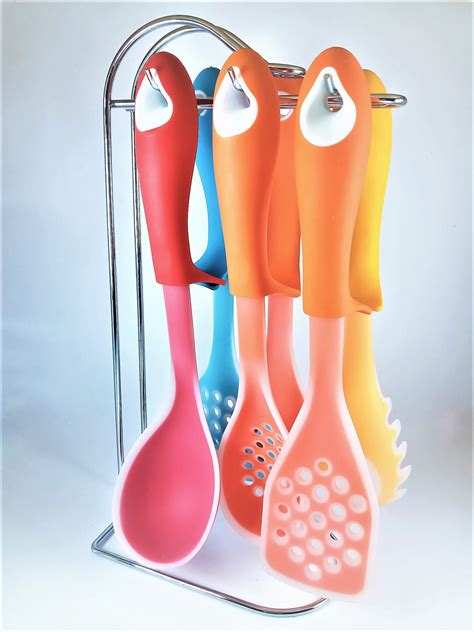 Ensemble d'ustensiles de cuisine en silicone (Ensemble de 6) - Café soir