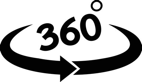 360 degree icon vector 14477334 Vector Art at Vecteezy