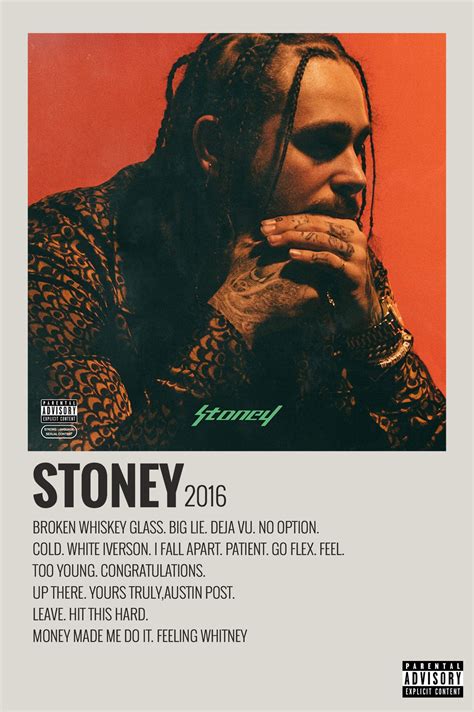 Minimalist Album Poster - Stoney by Post Malone | Music poster ...