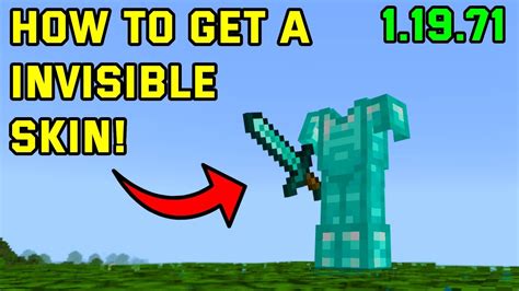 How To Get A Invisible Skin In Minecraft 1.19.71 (Minecraft Bedrock ...