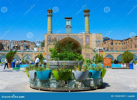 Imam Khomeini Mosque Tehran Iran Redactionele Fotografie - Image of blauw, bazaar: 115331397