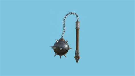 Medieval Flail Mace 02 - Steel 3D Model by gsommer