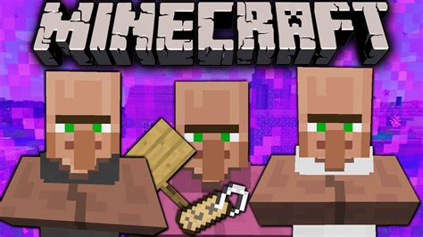 Minecraft 1.8: Name Villagers in Survival! Nametag Nether Portal, Copy Signs, Scary Zombie ...