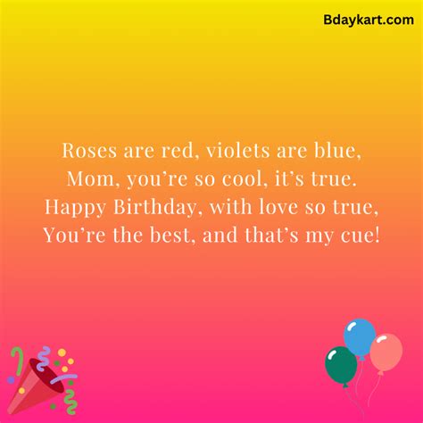 Funny Birthday Poems For Mom - Bdaykart.com