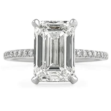 Carat Emerald Cut Diamond Super Slim Engagement Ring Lauren B Jewelry ...