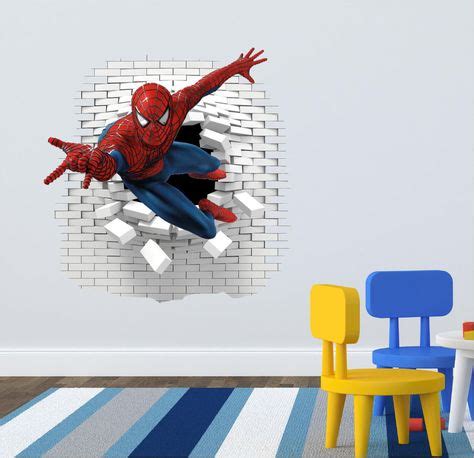 3D Spiderman Wall decal great for the kids room. by ArtogText on Etsy | Spiderman wall decals ...