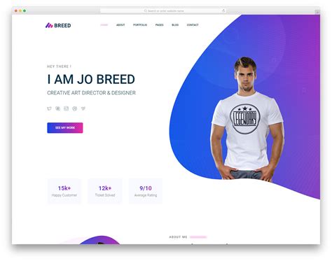 Breed2 - Best Personal Profile Website Template 2024 - Colorlib