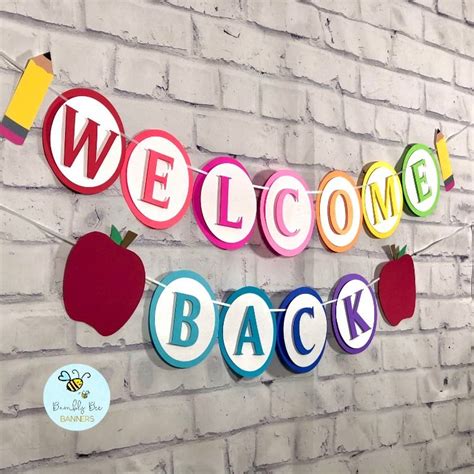 Welcome Back to School Banner Teacher Banner Classroom - Etsy | Teacher name banners, School ...