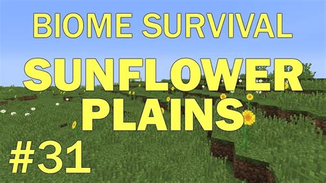 Minecraft Biome Survival #31: Sunflower Plains - YouTube