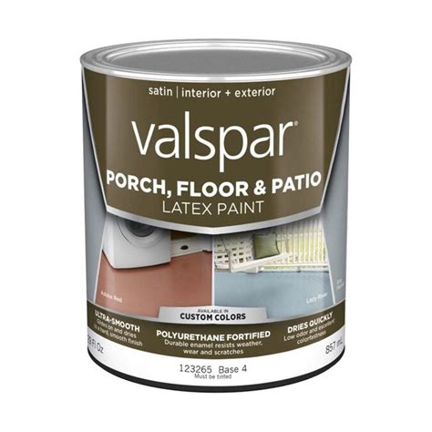 Valspar Tintable Satin Interior or Exterior Porch and Floor Paint (1-quart) in the Porch & Floor ...