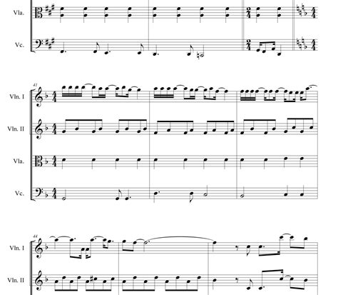 Vivo per Lei Andrea Bocelli Sheet music - for String quartet - Violin ...