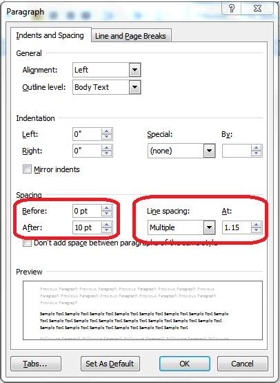 What's the deal with Word 2007/2010 line spacing? - Legal Office Guru