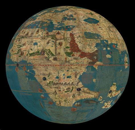 Google Earth, AD 1492. Globe of Martin Behaim, Nuremberg, 1492, Paris ...