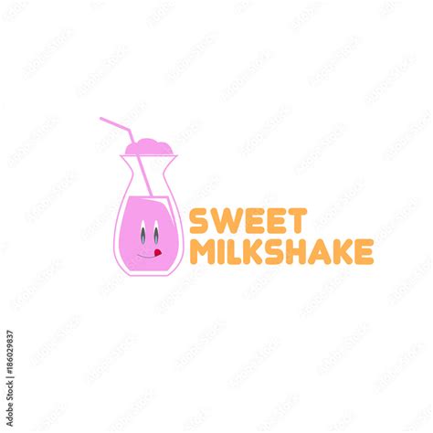 Milkshake Logo Vector Art Stock Vector | Adobe Stock