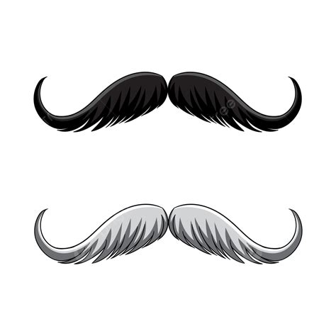 Black And White Handlebar Mustaches, Mustache, Mustache Clipart, Beard ...