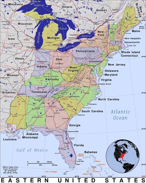 Map Of Usa East Coast – Topographic Map of Usa with States