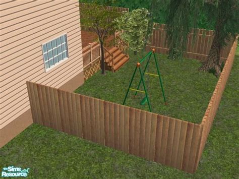 The Sims Resource - Tall Backyard Wooden Fence