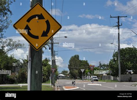 Roundabout Sign High Resolution Stock Photography and Images - Alamy