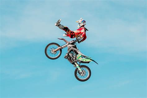 HD wallpaper: man doing air stunt on motocross dirt bike, fmx, extreme ...