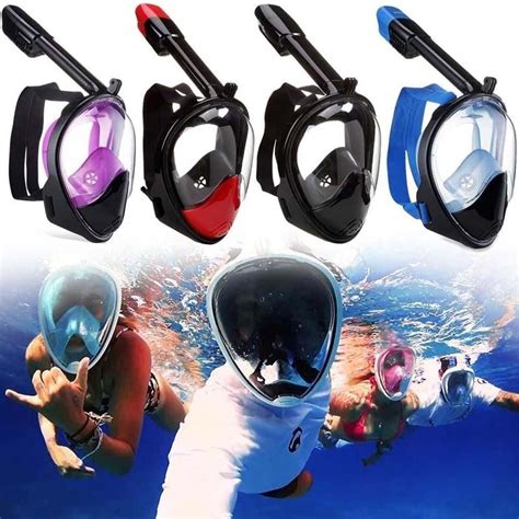 2018 Swimming Full Face Mask Anti-fog Goggles Surface Diving Snorkel ...