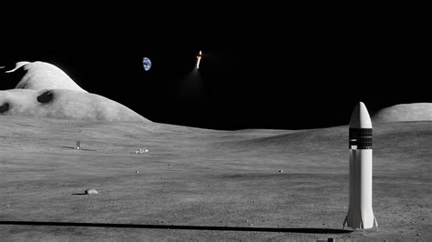 ArtStation - Spacex Lunar Starship landing on the moon (HLS)