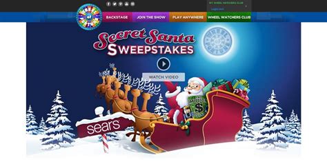 WheelOfFortune.com Secret Santa SPIN ID Sweepstakes