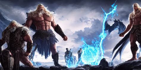 KREA - a epic and fantasy concept art of ragnarok, zeus, thor, by ...