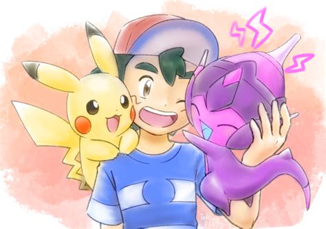 pikachu, ash ketchum, and poipole (pokemon and 2 more) drawn by ichina0107 | Danbooru